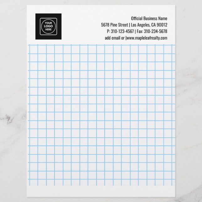 Engineering Graph Grid Logo Company letterhead レターヘッド (正面)