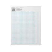 Engineering Graph Pad Paper with Corporate Logo ノートパッド (回転)