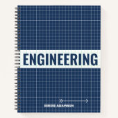 Engineering Graph Paper Design | Custom Geometry ノートブック (正面)
