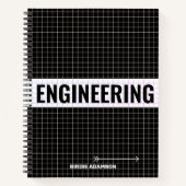 Engineering Graph Paper Design | Personalized Grid ノートブック (正面)