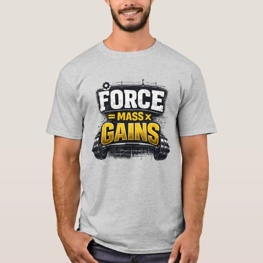 Engineering Greatness: 筋肉増量ジム Tシャツ (正面)
