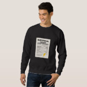 Engineering Nutrition Facts" Sweater: Daily Values スウェットシャツ (正面フル)