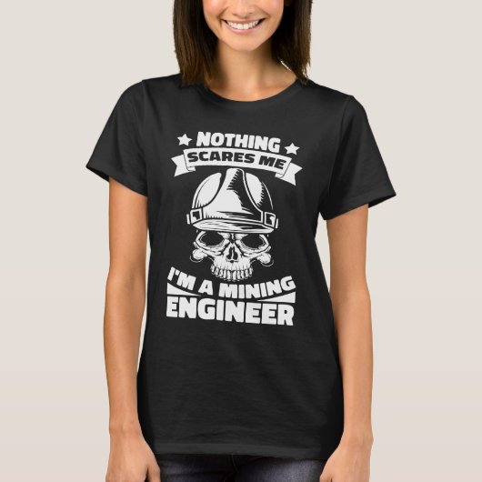 Engineering Skull  Civil Aerospace Mining Engineer Tシャツ (正面)