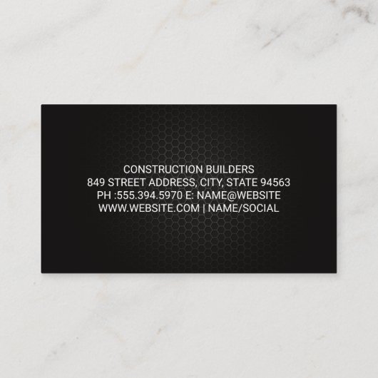 Engineers and Architects | Construction 名刺 (裏面)