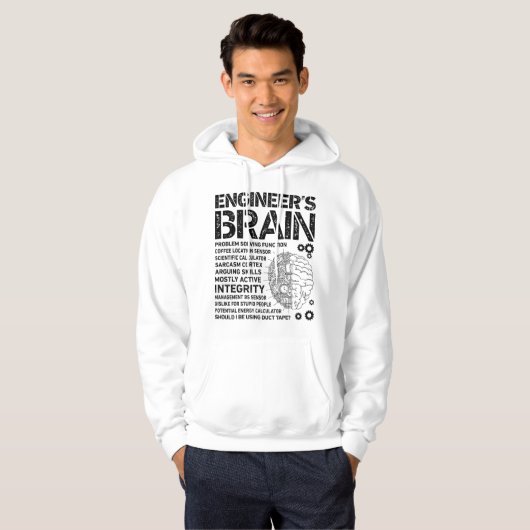 Engineer's Brain Funny Process Engineer Men Engine パーカ (正面フル)
