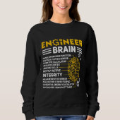 Engineers Brain industrial engineering Computer ci スウェットシャツ (正面)