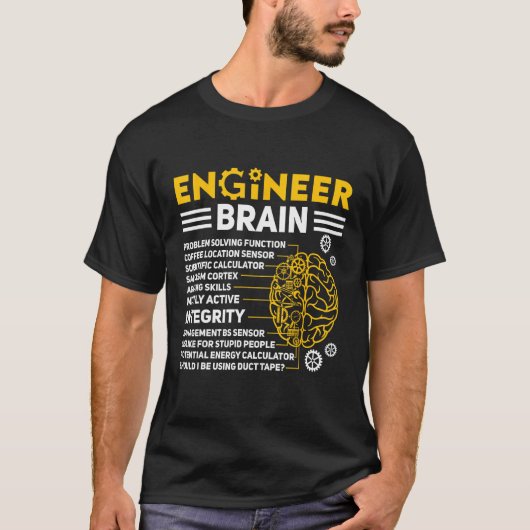Engineers Brain industrial engineering Computer ci Tシャツ (正面)