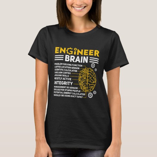 Engineers Brain industrial engineering Computer ci Tシャツ (正面)