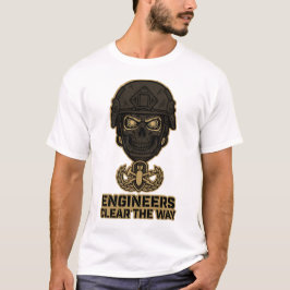 Engineers Clear The Way Skull Helmet Tee Tシャツ