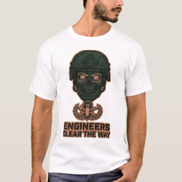 Engineers Clear The Way Skull Helmet Tee Tシャツ