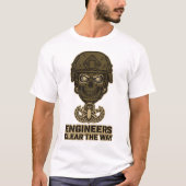 Engineers Clear The Way Skull Helmet Tee Tシャツ (正面)