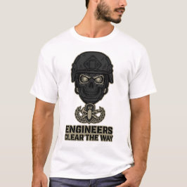 Engineers Clear The Way Skull Helmet Tee Tシャツ