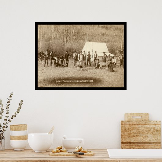 Engineers Corps and Two Deer SD 1889 ポスター (キッチン)