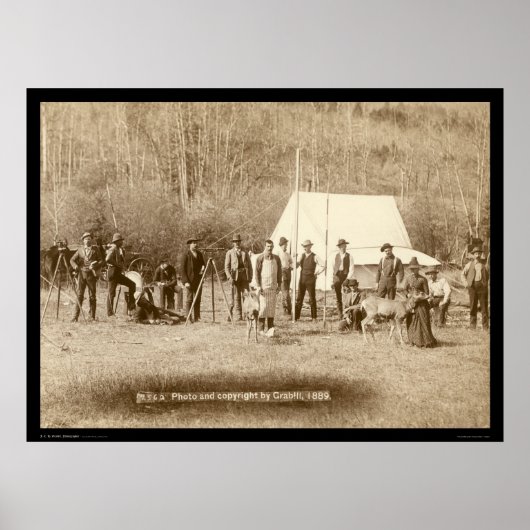 Engineers Corps and Two Deer SD 1889 ポスター (正面)