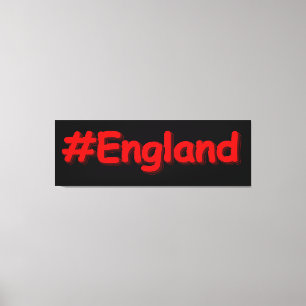 「#England」かわいいデザイン。買今 キャンバスプリント