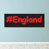 「#England」かわいいデザイン。買今 キャンバスプリント (インサイチュ (ウッドフロア))