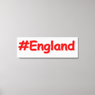 「#England」かわいいデザイン。買今 キャンバスプリント