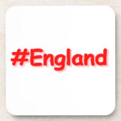 「#England」かわいいデザイン。買今 コースター (正面)