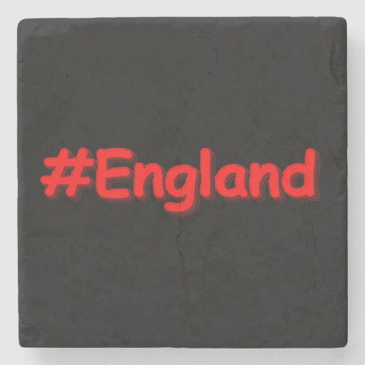 「#England」かわいいデザイン。買今 ストーンコースター (正面)