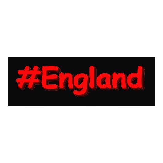 「#England」かわいいデザイン。買今 フォトプリント (正面)