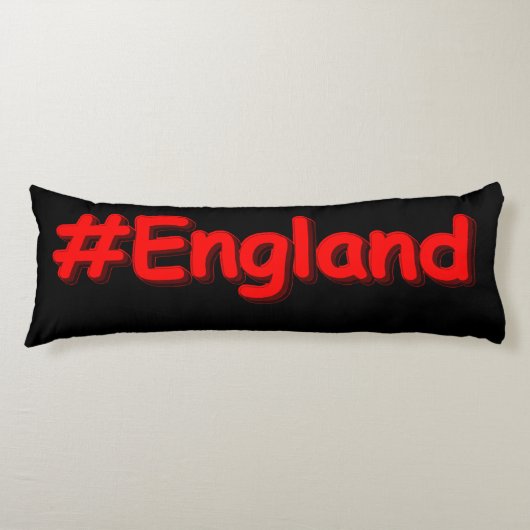 「#England」かわいいデザイン。買今 ボディピロー (正面)