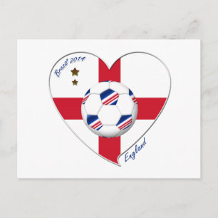 「ENGLAND」サッカーチーム。フットボルドイングラテラ2014 ポストカード