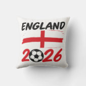 England 2026 Soccer Fan Design, Cross and Football クッション (裏面)