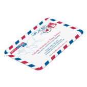 ENGLAND Air Mail Wedding Save the Date 3x4 マグネット (左側)