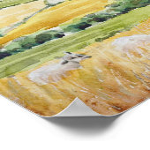 England Countryside watercolour painting  ポスター (角)