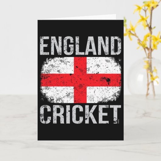 England Cricket  カード (黄色い花)