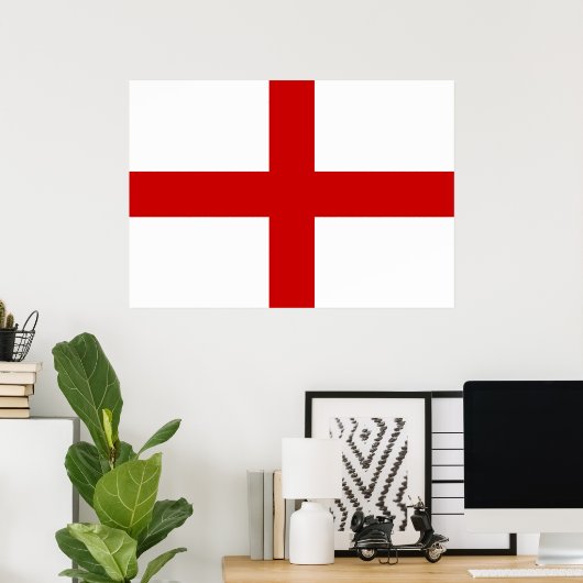 England Flag ポスター (ホームオフィス)