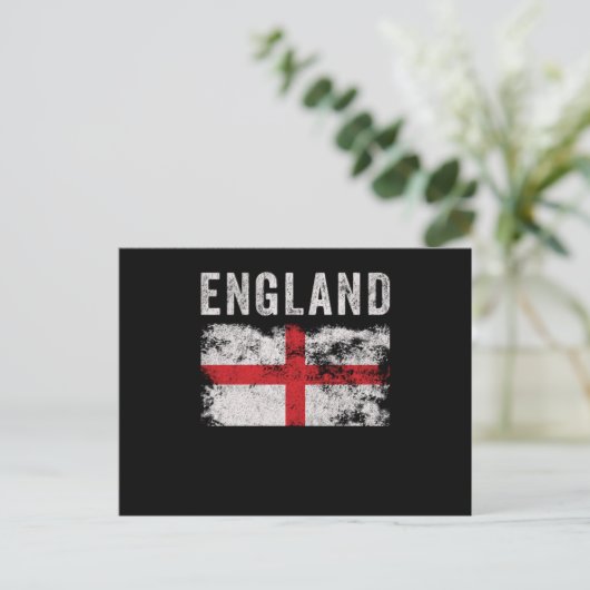 England Flag British Souvenir Cool ポストカード (スタンド正面)