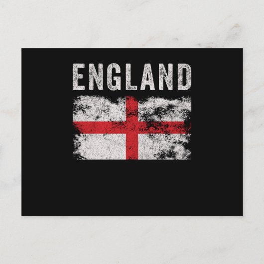 England Flag British Souvenir Cool ポストカード (正面)