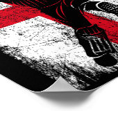 England Flag Cricket Jersey Fan Player Coach  ポスター (角)