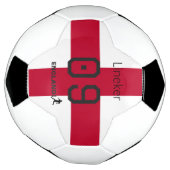 England Flag Pride Custom Name Number Soccer サッカーボール (回転)
