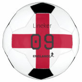 England Flag Pride Custom Name Number Soccer サッカーボール (正面)