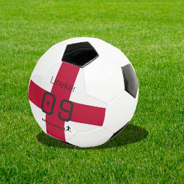 England Flag Pride Custom Name Number Soccer サッカーボール