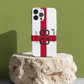 England Flag Soccer Pride Custom Name Number iPhoneケース