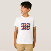 England, Großbritannien, Union Jack, Grunge Flagge Tシャツ (正面フル)
