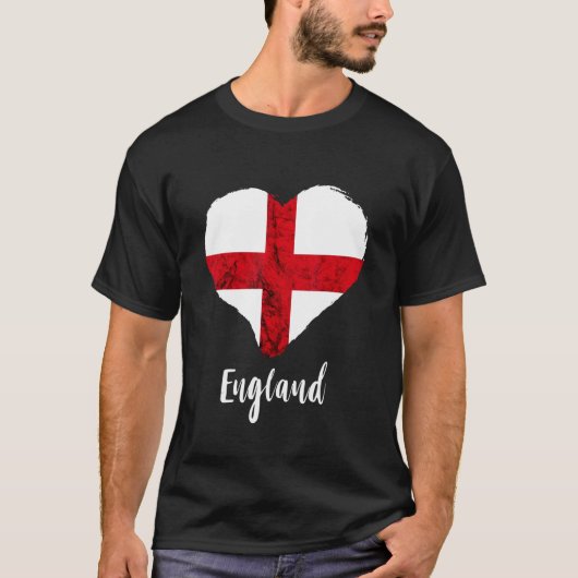 England Heart St George's Cross England Flag Engli Tシャツ (正面)