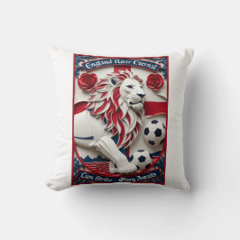 England Lion Strike Soccer, Football Pride Gift クッション