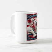 England Lion Strike Soccer, Football Pride Gift コーヒーマグカップ (正面左)