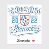 England Lionesses Champions 2022 College Style シール (シート)