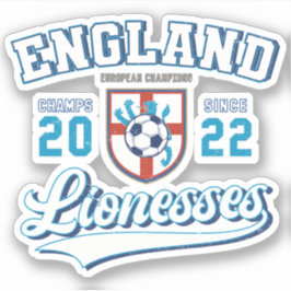 England Lionesses Champions 2022 College Style シール