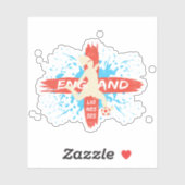 England Lionesses - England Flag シール (シート)