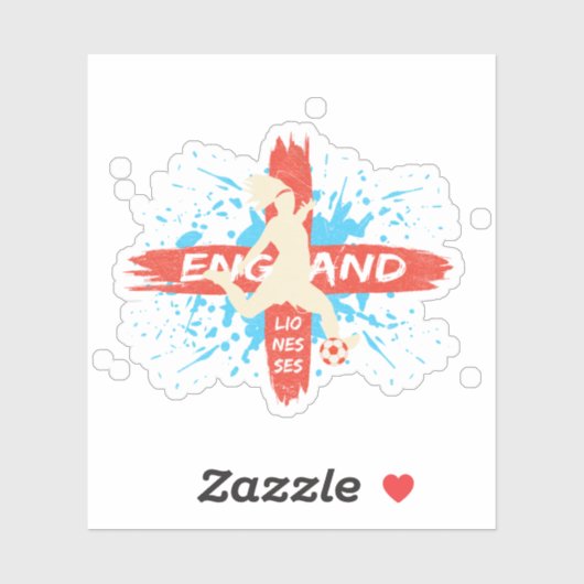 England Lionesses - England Flag シール (シート)
