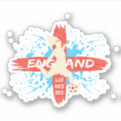 England Lionesses - England Flag シール (正面)