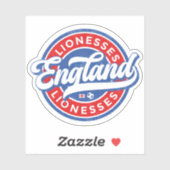 England Lionesses Soccer Badge Round シール (シート)
