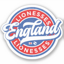 England Lionesses Soccer Badge Round シール