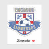 England Lionesses Soccer Crest (#02) Sticker シール (シート)